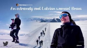 Latvian woman sets Antarctica Ice Marathon record