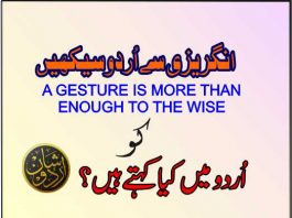 A GESTURE IS MORE THAN ENOUGH TO THE WISE